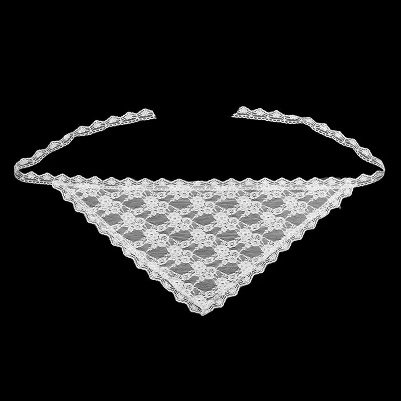 Y2K Stacked Lace Half Skirt Women Lace Tulle Bandage Skirt Layering Small Butt Curtain Short Skirt Flower Triangle Hair Scarf - Image 5