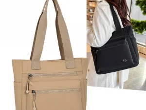 Women Tote Bag Large Capacity Waterproof Canvas Eco-friendly Shoulder Handbag Work School Travel Shopping Daily Essential