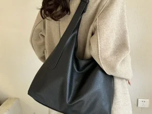 Fashion Leather Tote Bag for Women 2024 Trend Female Simple Large High Capacity Shoulder Bag Women Handbags Messenger Bags